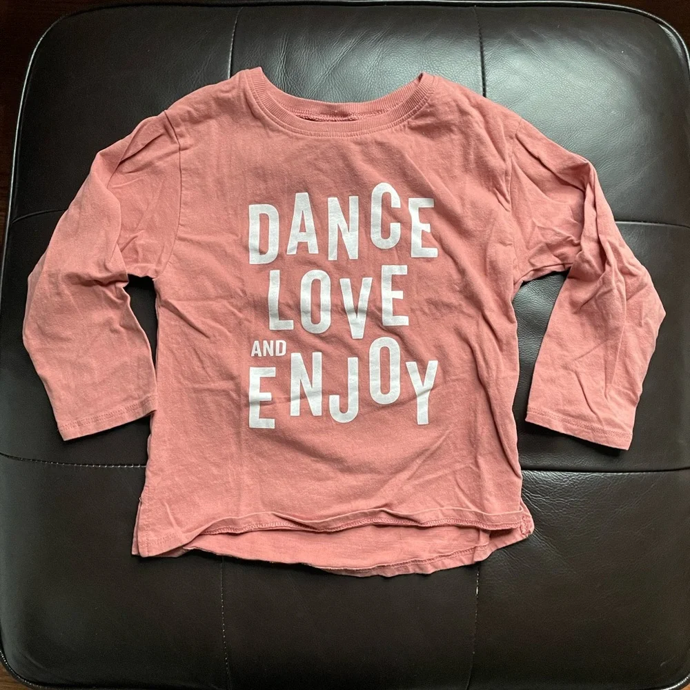 Zara “Dance Love and Enjoy” Long Sleeve Shirt